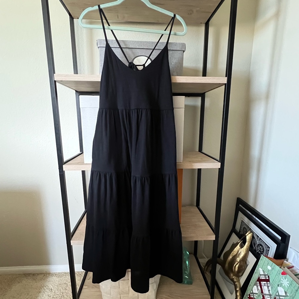 NWT Black midi dress